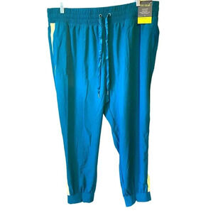 NWT Tex Gear Joggers High Rise Relaxed Banned Leg Open Women Plus Size 1X Pocket